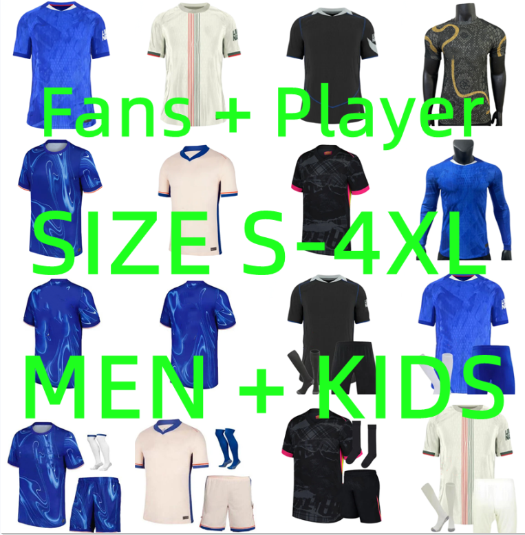 24 25 26 CFC ENZO NKUNKU MUDRYK Soccer Jerseys chelseas fc Men Kids Kit 2025 2026 NETO SANCHO MADUEKE CAICEDO N.JACKSON PALMER COLWILL Football Shirt Player version