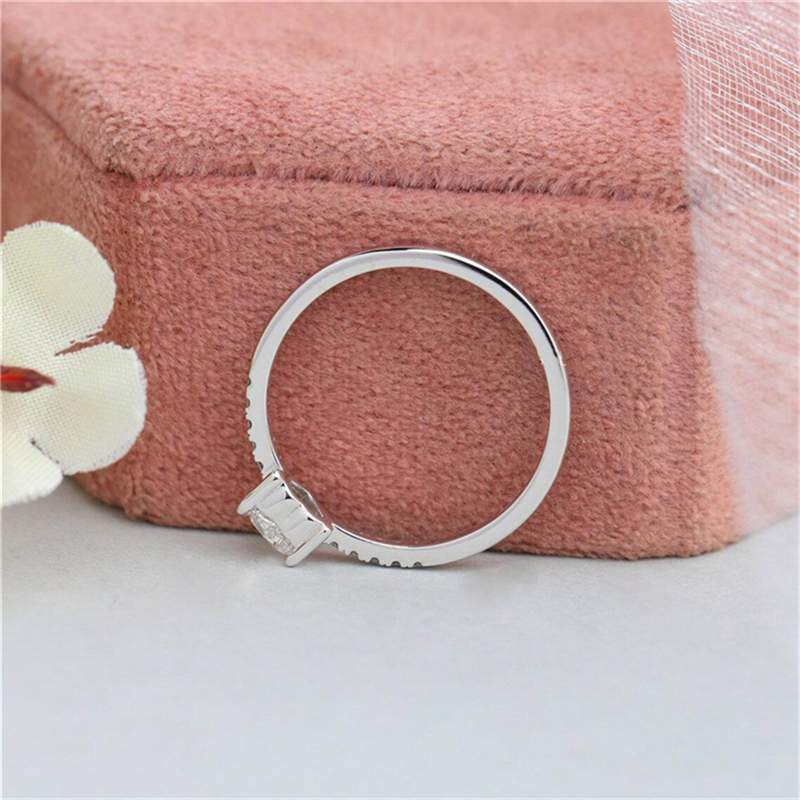 Jewelry 0.5 Carat Heart Cut Lab Grow Diamond Half Band Engagement Ring For Women Real Gold Anniversary Womens Gold Ring