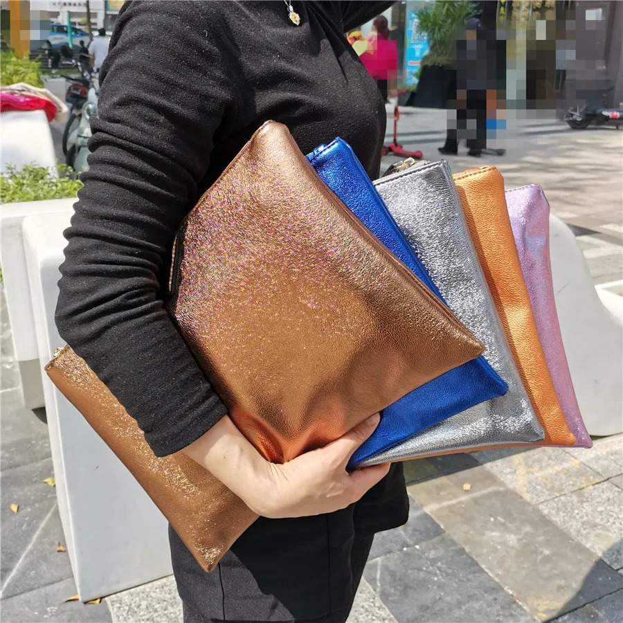 Women Day Clutches PU Leather lady Envelope Clutch Purse Ladies Hand Bags blue Handbag A4 briefcase pink 250311