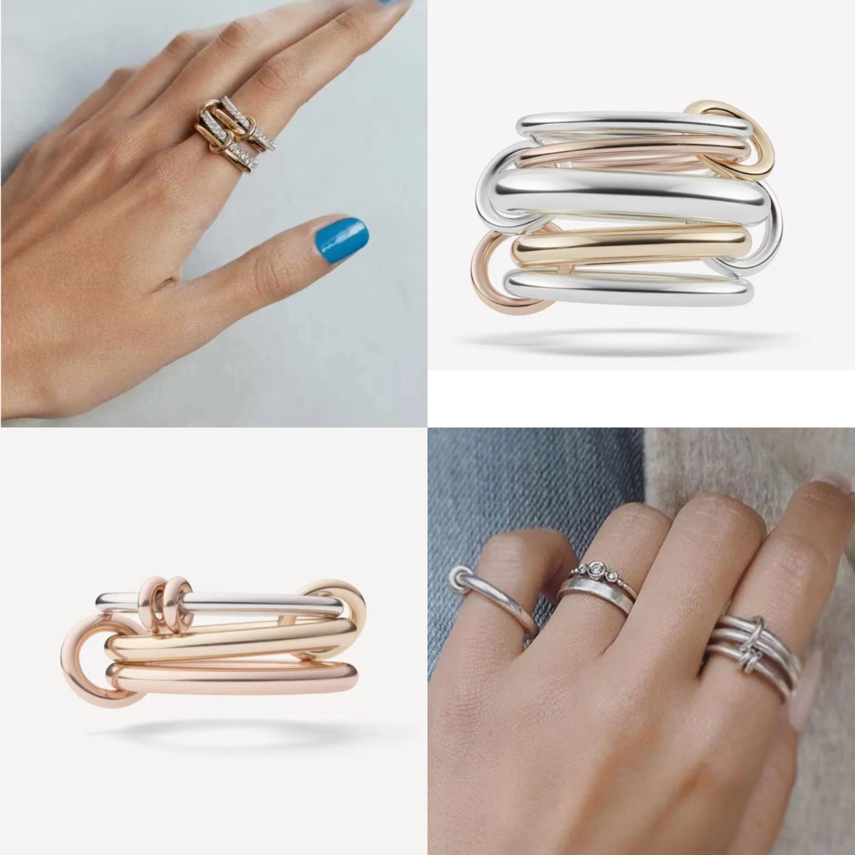 jewlery gold ring women spinelli kilcollin with Dia Ring Gothic Unisex rings overlapping designer jewelry gifts