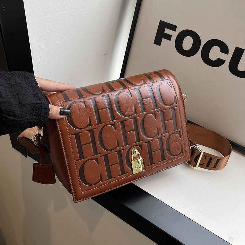 New Trendy Women's Stylish And High-End, Wide Strap Square Bag, Single Shoulder Diagonal Cross Bag