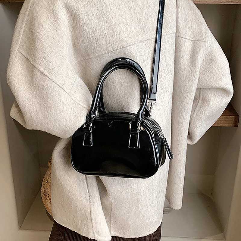 Large capacity cross shaped bag small square bag PU leather single shoe bag Wensi Popa bag womens Fi handbag Y250321
