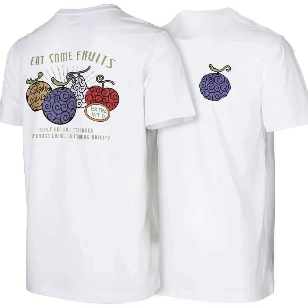 Devil Fruit One Piece Monkey Luffy Sun God Japanese Anime Summer Men Cotton Tshirt Woman T-Shirt Mens T-Shirt Clothe W250317