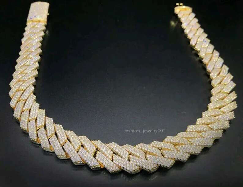 necklace iced out pass dia tester Sterg Vvs Fashion moissanite pendant cuban k chain