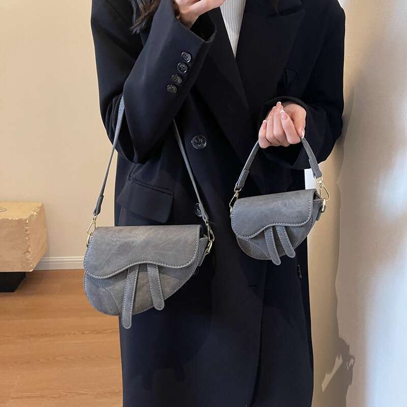 Saddle denim pattern shoulder crossbody mother and daughter sized women's mini bag, 2025 temperament versatile new trend clothing ins