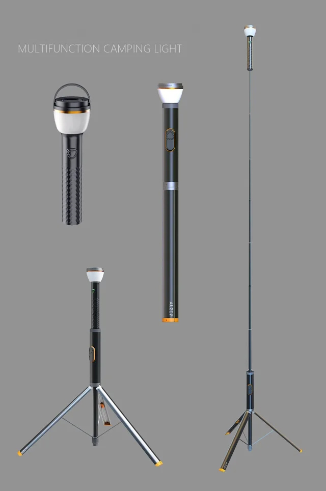 Magnetic Telescopic LED Work Light with Remote Switch - Suitable for Camping, Fishing, and Hiking