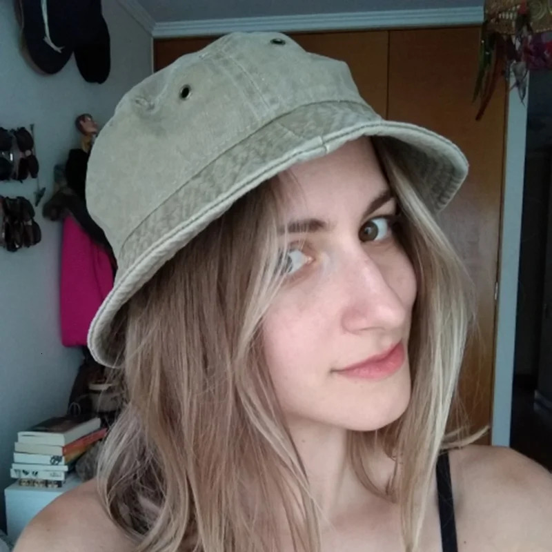 Fishermans Hat Retro Denim Bucket Outdoor Mens and Womens Cotton Washed Panama Fashion Hip Hop Gorros Bob 250304