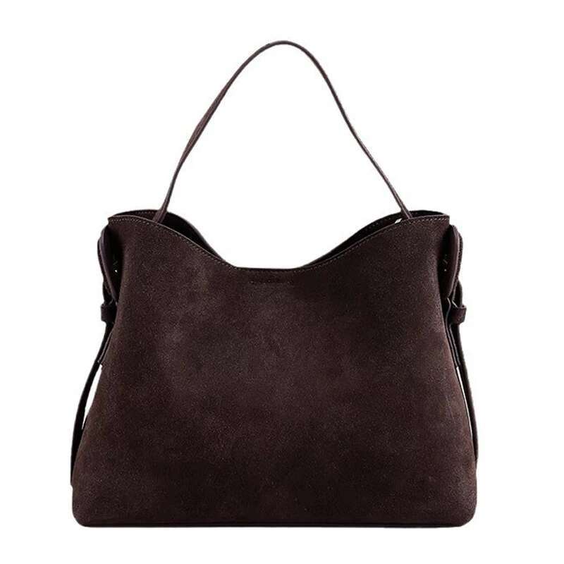 Suede Cowhide Fashion Ladeis Shoulder Cross Brown Bags Designer Women Coffe Handbags Angola Red