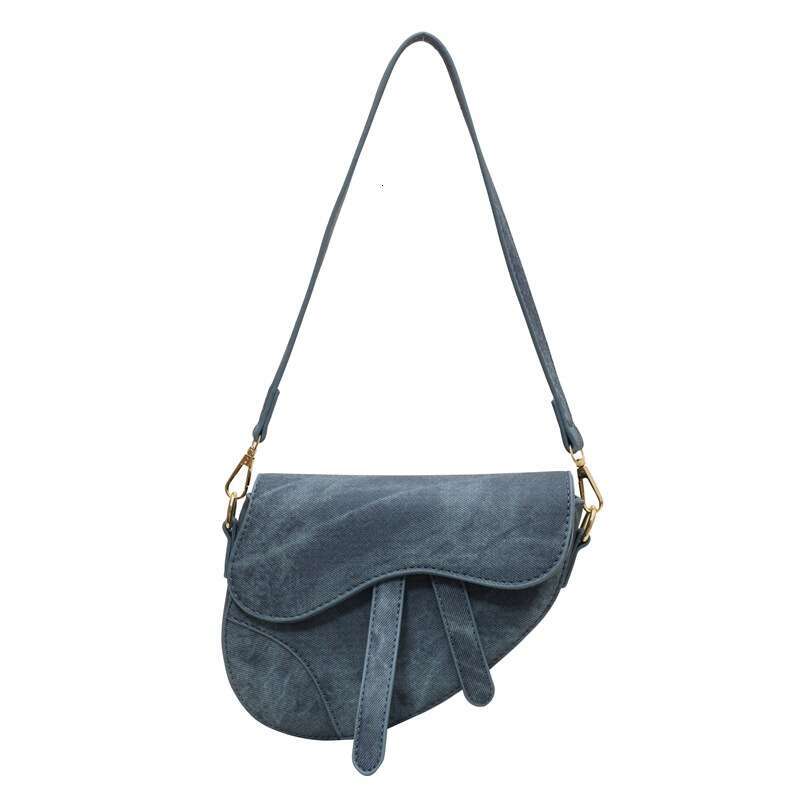 Saddle denim pattern shoulder crossbody mother and daughter sized women's mini bag, 2025 temperament versatile new trend clothing ins