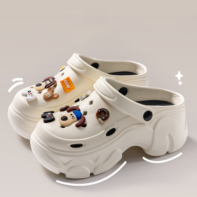 2025 new hot free shipping deisgner slippers for womens Thick soled slippers black white khaki Summer Cute Anti slip Thick soled Tall Shoes