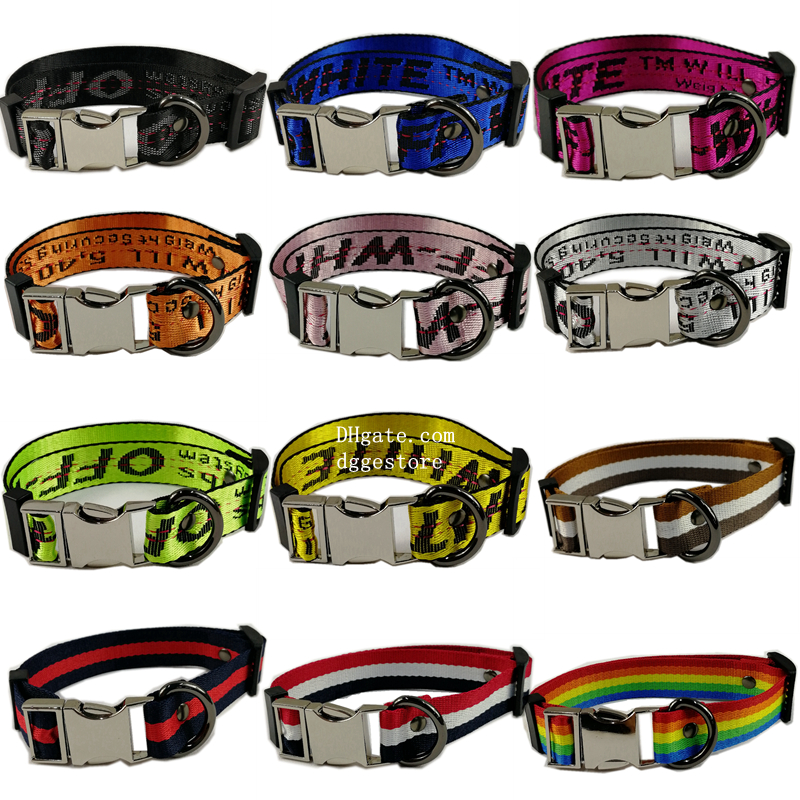 Designer Collars for Small Medium Large Dogs Luxurious Adjustable Soft Nylon Pet Puppy Collar with Metal Buckle Durable Sturdy Dog Chain Wholesale