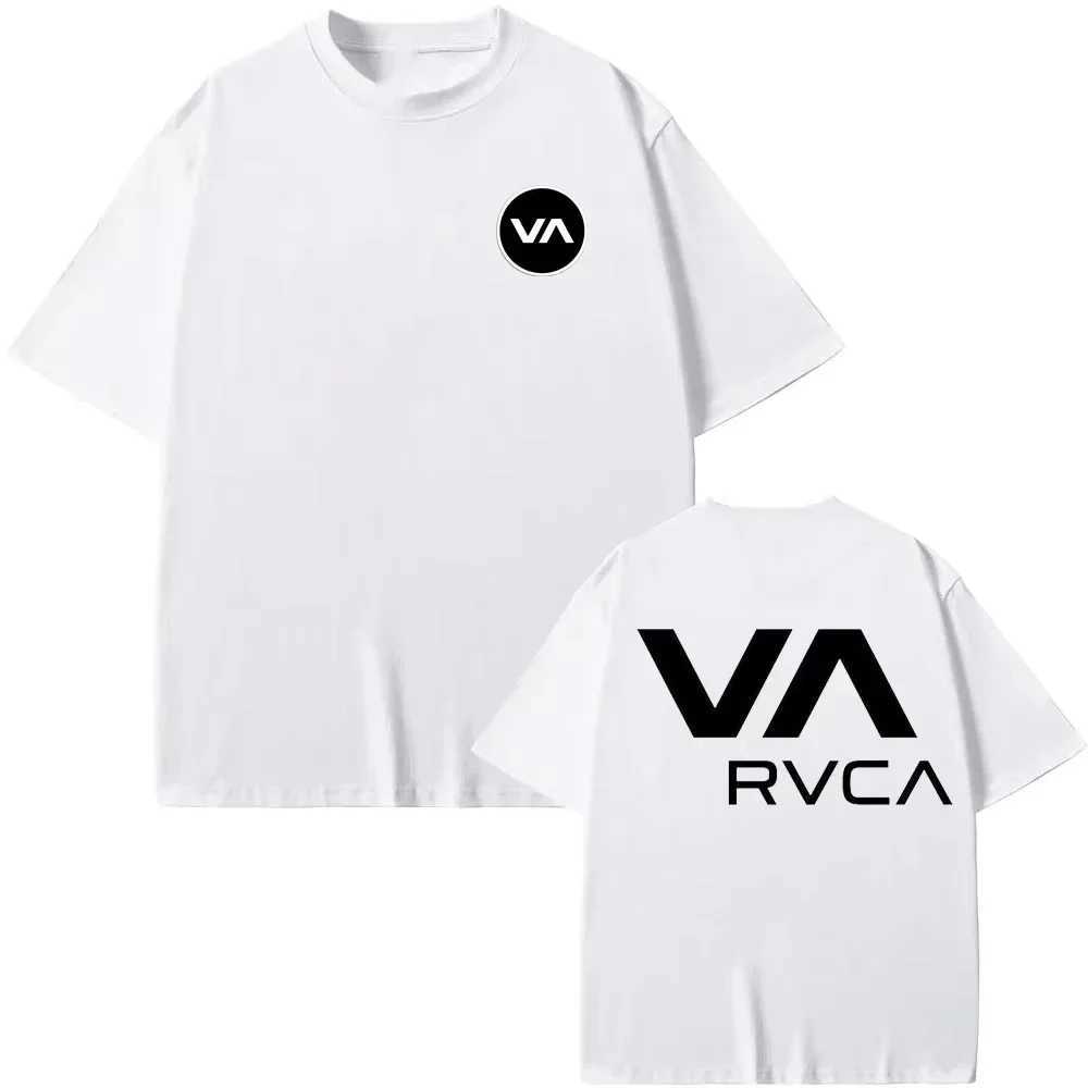 RVCA T-shirt Black T-shirt Summer Cotton T-shirt Summer Short Sleeve Fashion Mens Design Brand T-shirt Top Street ClothingT250317