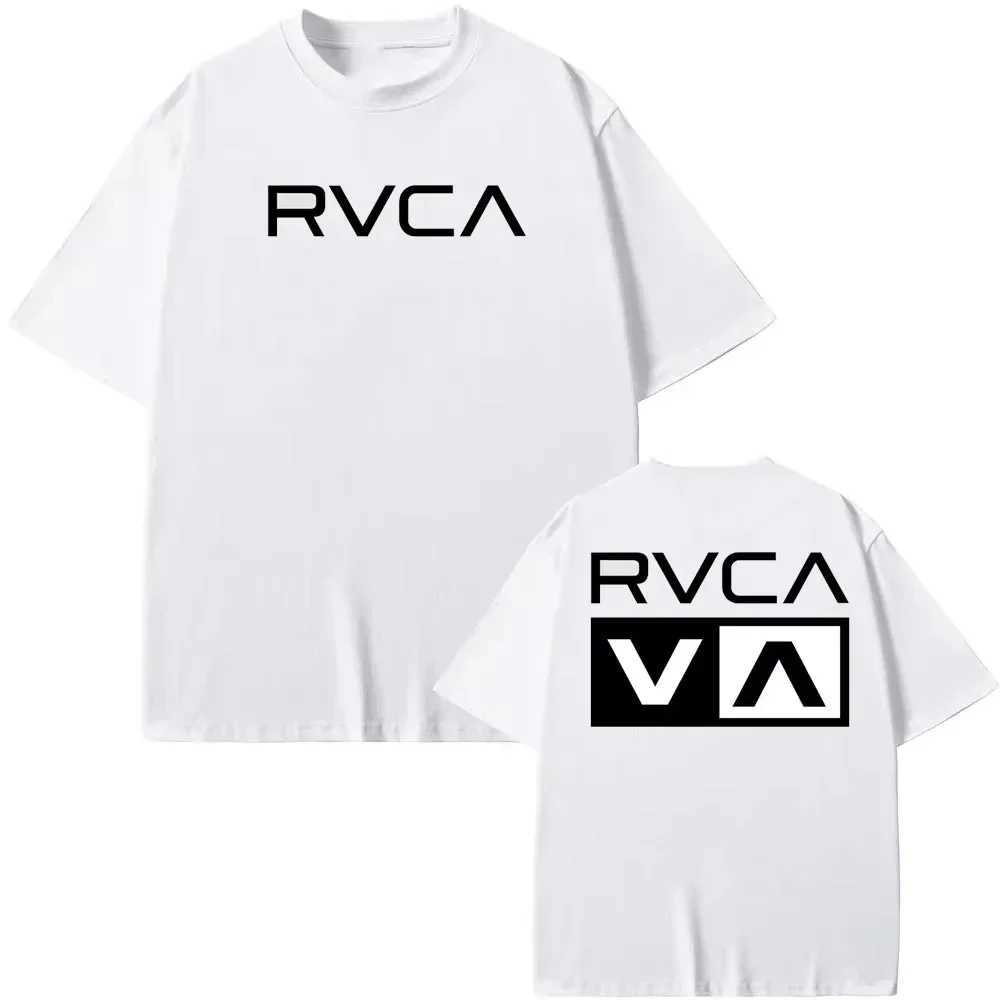 RVCA T-shirt Black T-shirt Summer Cotton T-shirt Summer Short Sleeve Fashion Mens Design Brand T-shirt Top Street ClothingT250317