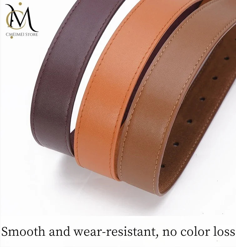 Womens Double Genuine Leather Belt Fashionable Cowhide Suede Belts with Square Alloy Buckle for Dresses Jeans Casual Wear 250312