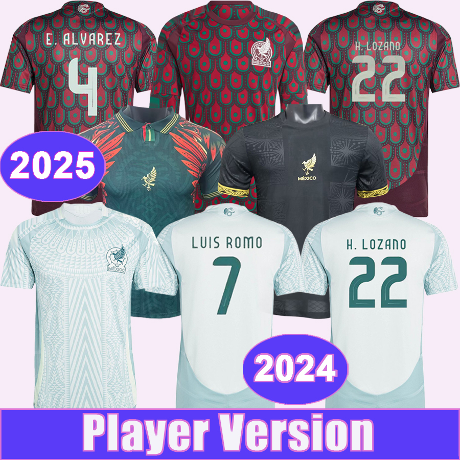 2024 Mexico Soccer Jerseys Player Version RODRIGUEZ ARAUJO G.OCHOA E.SANCHEZ S. GIMENEZ L. ROMO Home Away 2025 Special editions Football Shirts