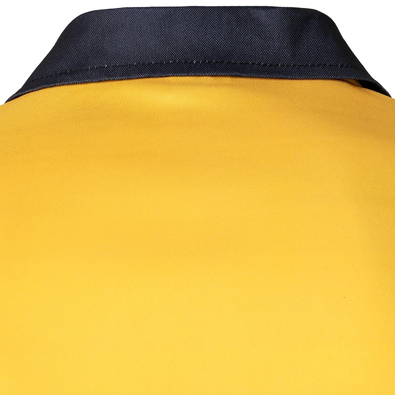 Men Summer Short Sleeve Fashion Spell Color Lapel Golf Polo Shirt Men Sport Button Business Casual Golf Polo Shirt Tops 250317