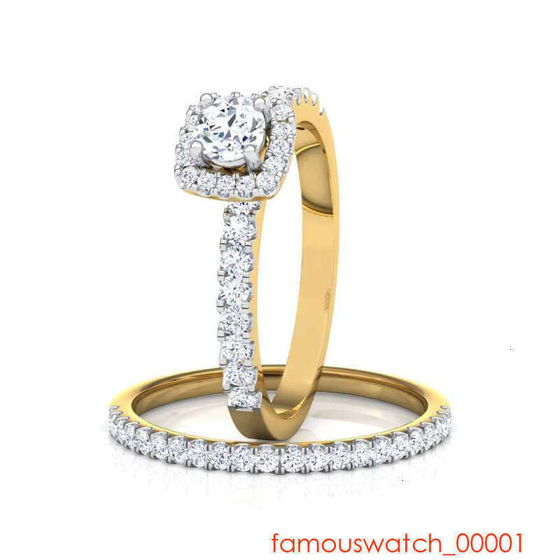 2 Ct Simple Circular Cut Engagement Women's Card Set, Silica Ring