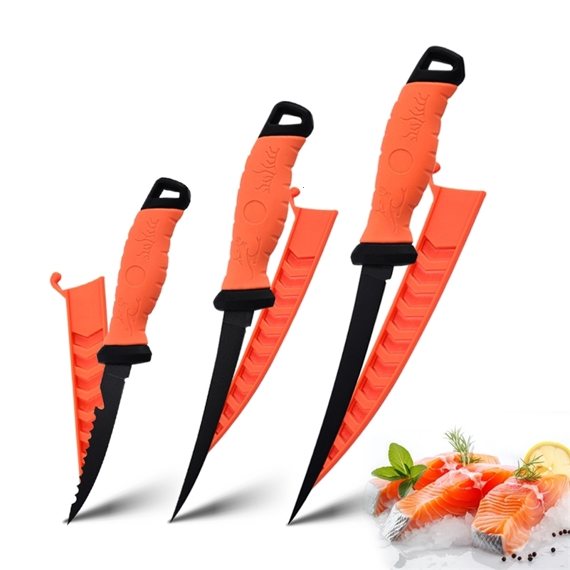 Fish knife fish fillet Boning knife Japanese chef Yusheng fillet knife kitchen rodless scratch fish filler knife sheath 250226