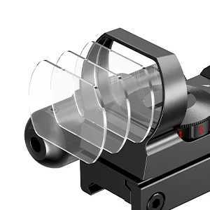 MidTen 1X22X33 Sight Red Dot Sight Red Green 4 Reticle Optics with laser and pressure pad switch suitable for 20mm rail X250317