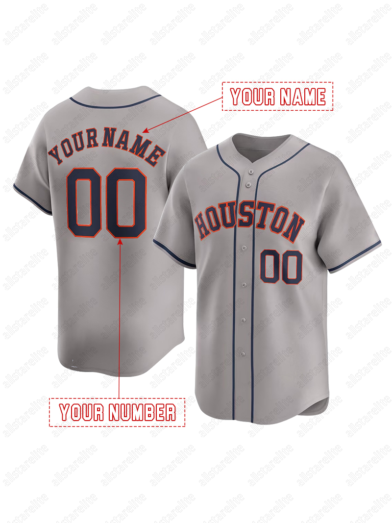 Custom Baseball Jersey Jose Altuve Jeremy Pena Yordan Alvarez Abreu Personalized Embroidered Letter Number Design