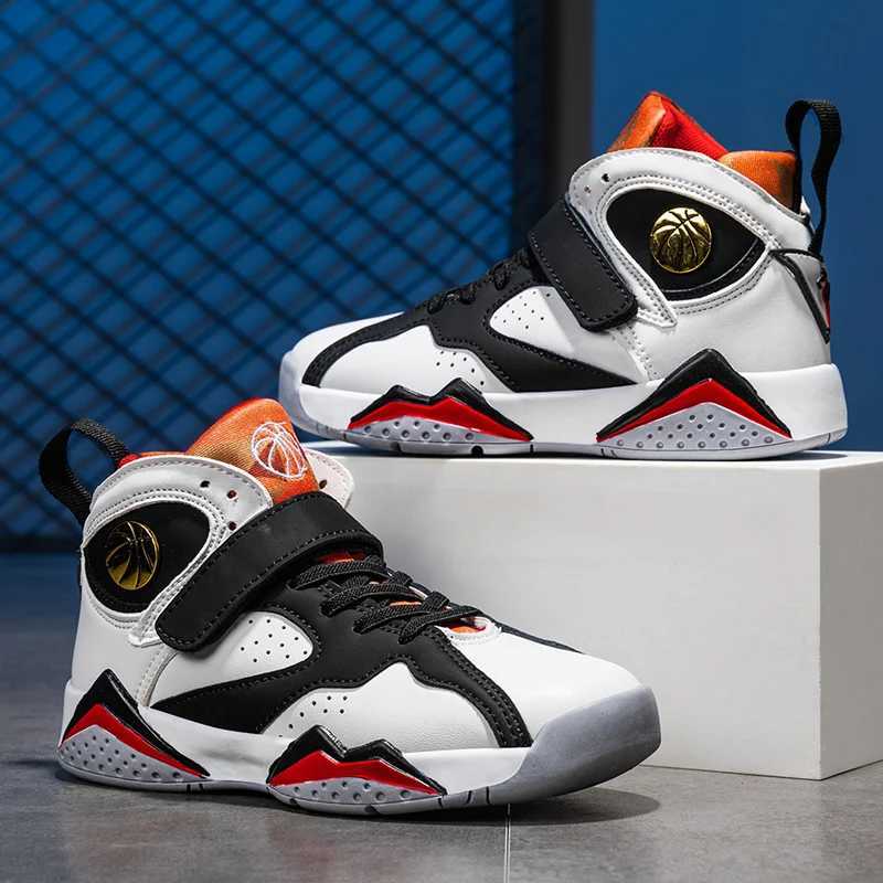 New Arrival Childrens Basketball Shoes TPR Sole Non-slip Basketball Sports Shoes Boys Outdoor Sneakers Kids Sports Training Footwear T250317