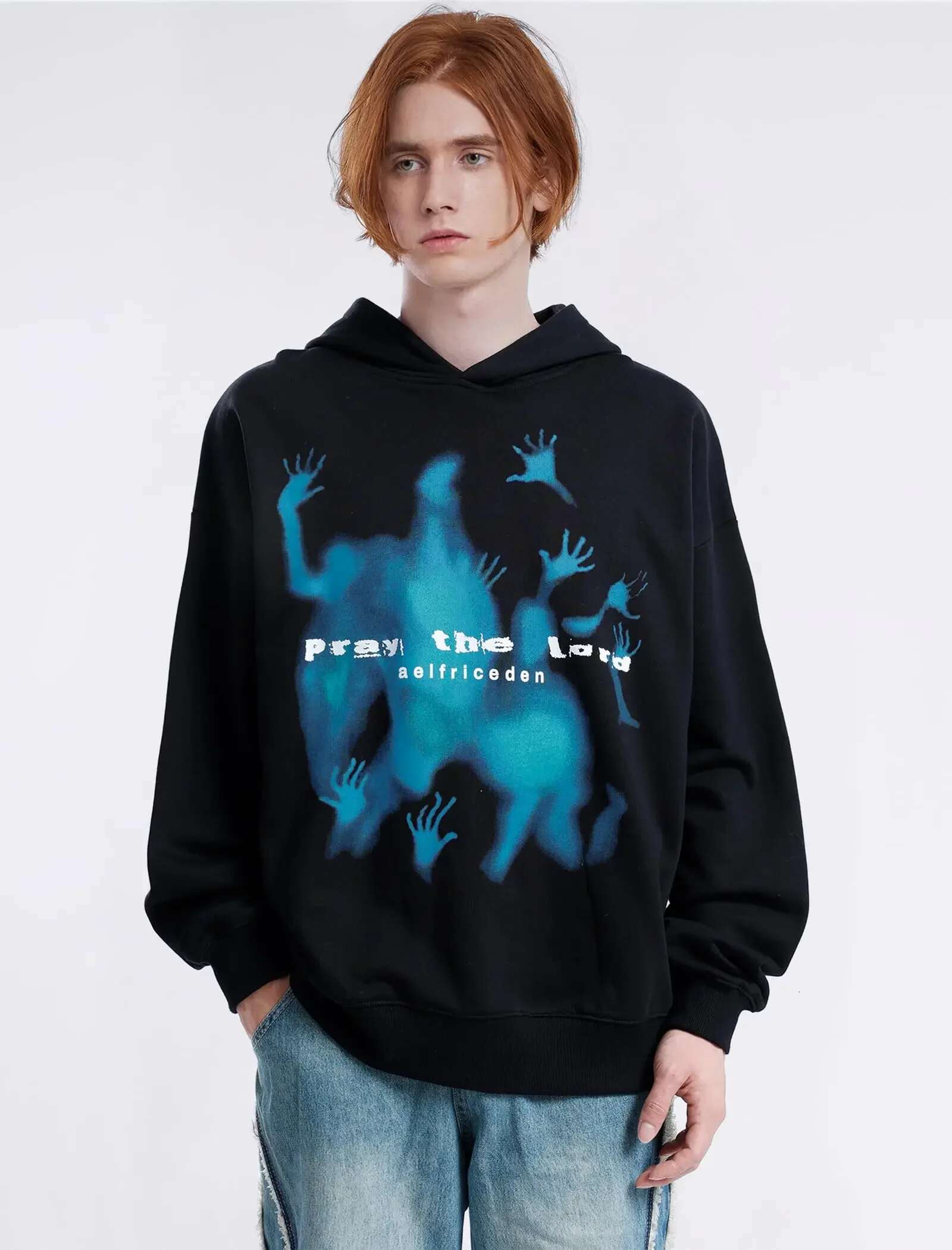 Designer Hoodie Aelfric Eden Pattern Hoodie Retro Printed Fashionable Hoodie Sweatshirt Casual Oversized Long Sleeved Street Wear Hoodie Pullover
