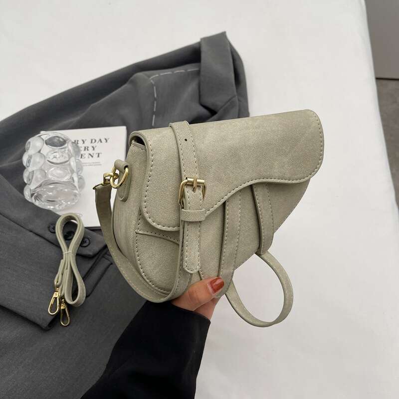 Saddle denim pattern shoulder crossbody mother and daughter sized women's mini bag, 2025 temperament versatile new trend clothing ins