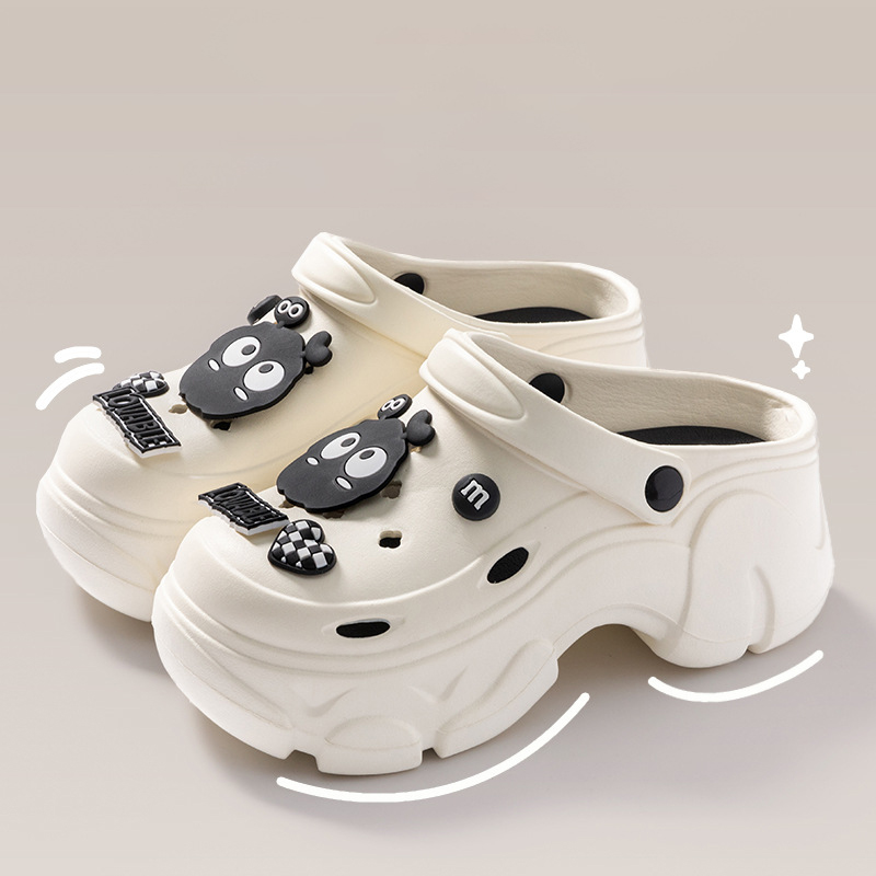 2025 new hot free shipping deisgner slippers for womens Thick soled slippers black white khaki Summer Cute Anti slip Thick soled Tall Shoes