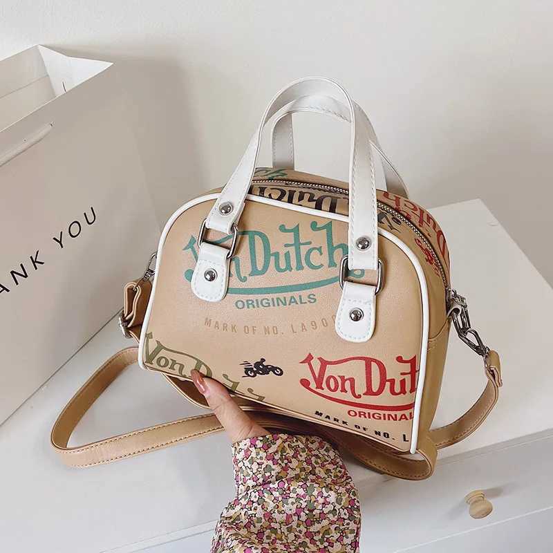 Fashionable letter print ladies handbag shoulder bag Y250317