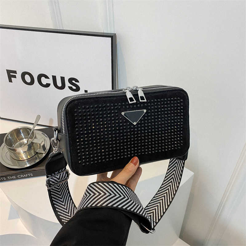 luxury designer tote bag Handbag Spring New Diamond Womens Bag with Diamond Inlaid Mobile Phone Bag Simple Shoulder Bag Crossbody Small Square Bag