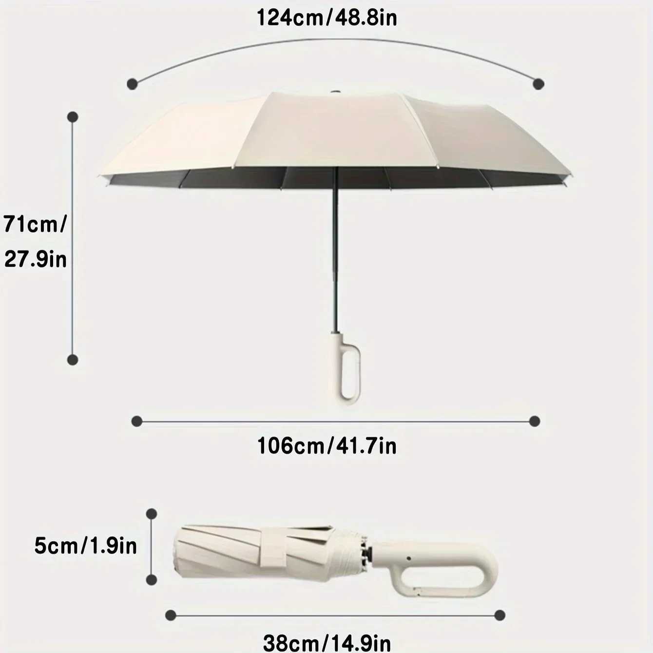 30 Bones Windproof Strong 105CM Reinforced Automatic Folding Umbrella for Men Large Buckle Handle Wind and Water ResistantC250317