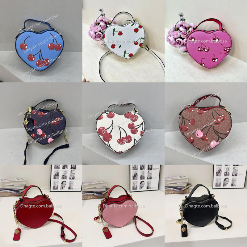 Designer Womens Cherry Heart Shoulder Bags 2025 New Fashion Classic Love Shaped Bag Handbag Crossbody Bags