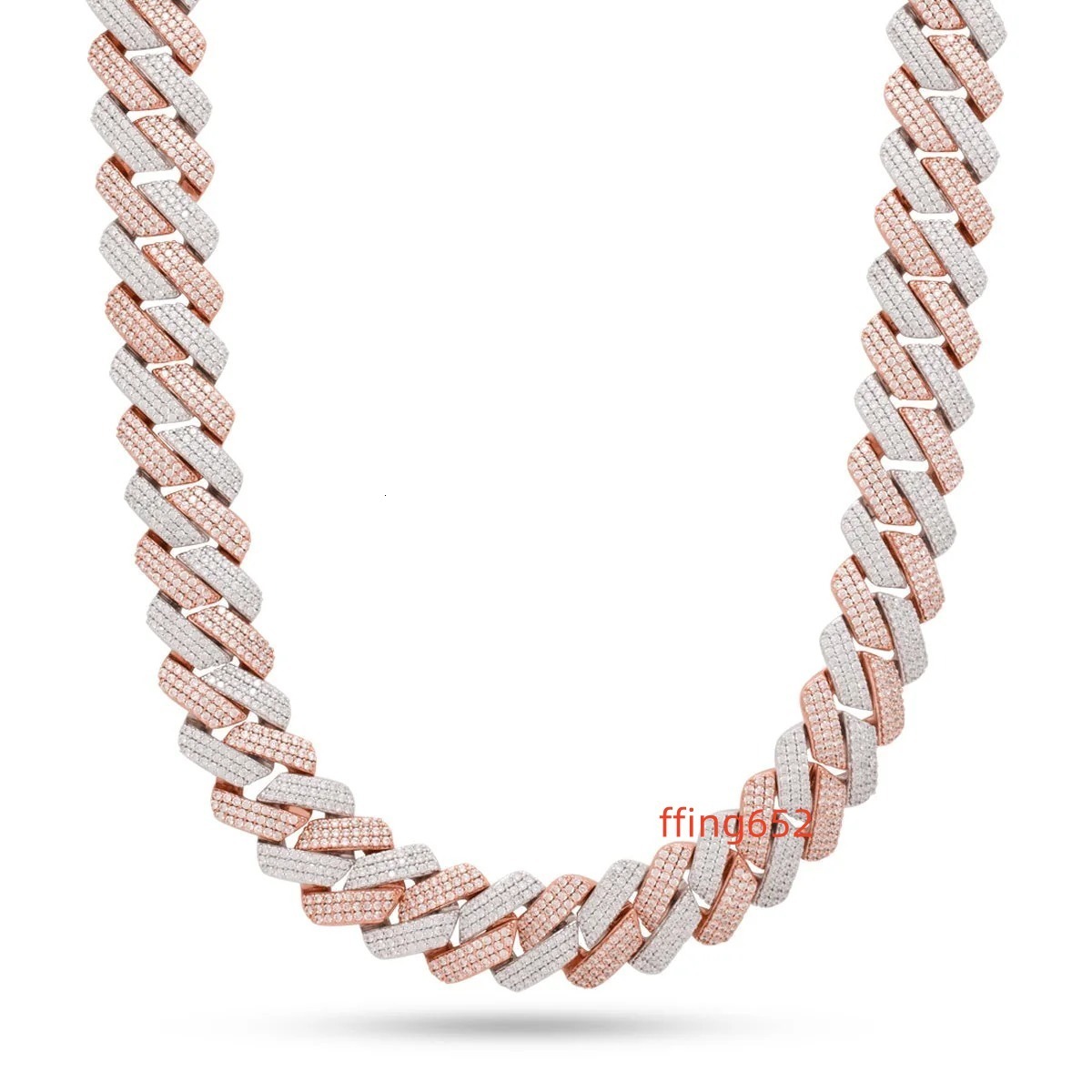 Top Quality Iced Out Cuban Link Chain 20MM VVS Moissanite Cuban Link Chain Miami Hip Hop 10k Gold Lab Grown Diamonds