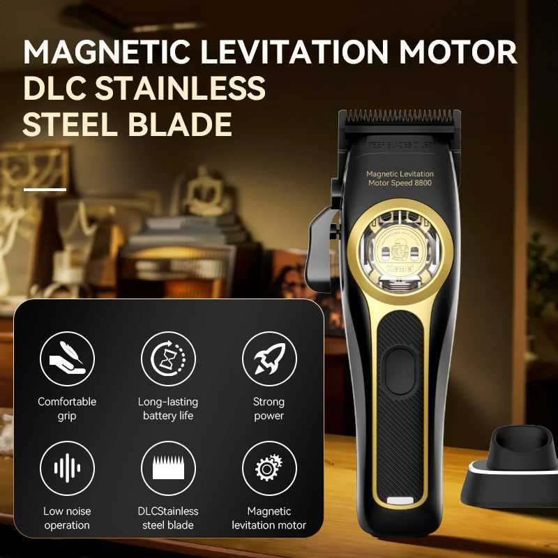 Kemei Professional Hair Clipper Magnetic Suspension Motor 8800 Rpm Charging Basic Hair Clipper Mens Hair Clipper KM-2373XJ250317