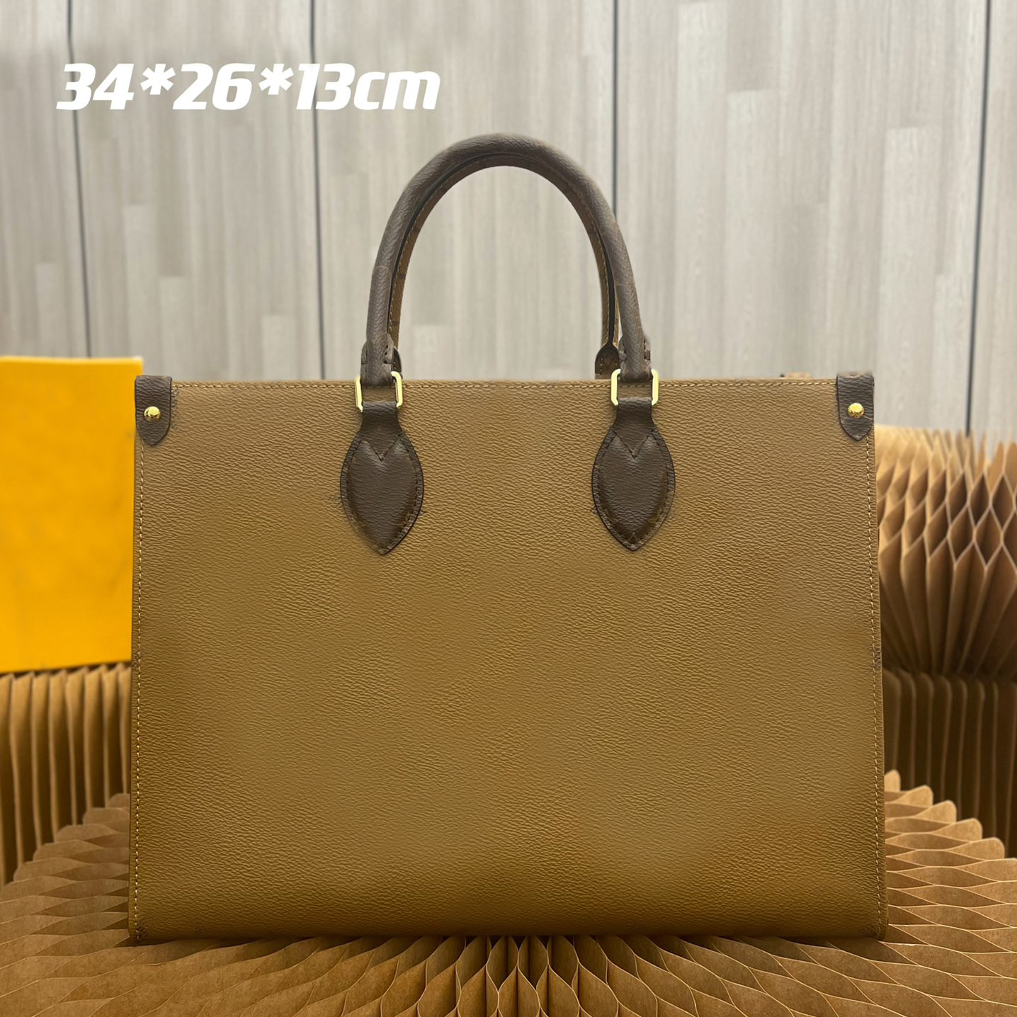 9A Premium Leather-Trimmed Tote - Fabric Lining & Steel Hardware, Multi-Compartment Organizer with Detachable Adjustable Strap for Versatile Carry