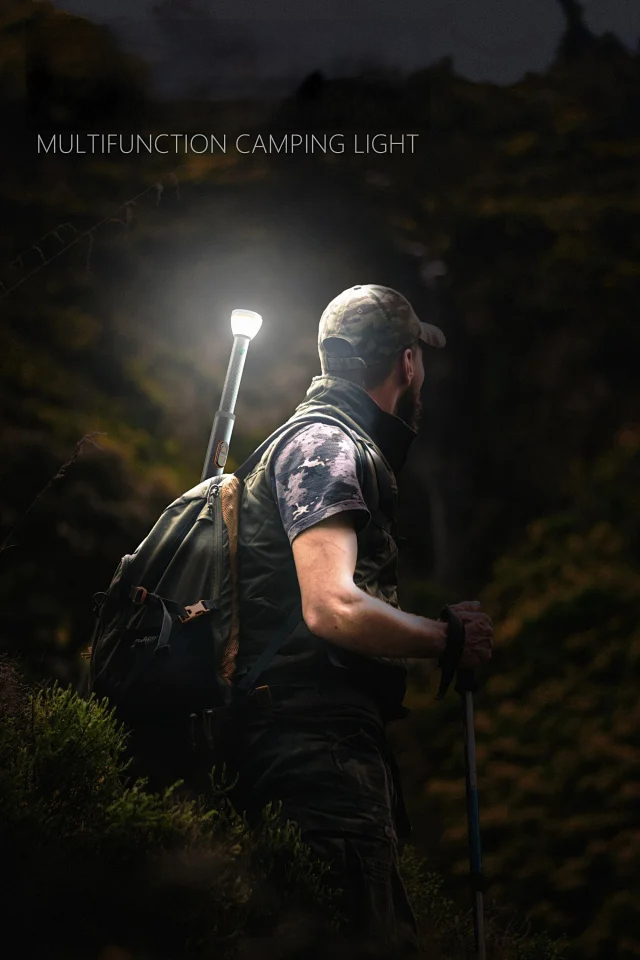 Magnetic Telescopic LED Work Light with Remote Switch - Suitable for Camping, Fishing, and Hiking