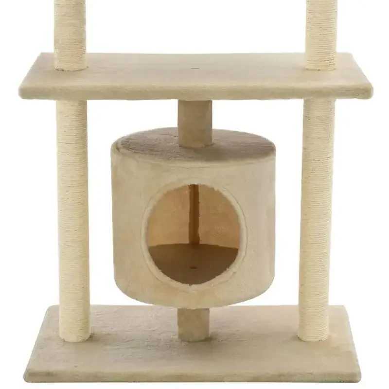 Cat Furniture Scratchers Hot Sale And High Quality Manufacturer Plush Cat Tree Large Climbing Frame Scratcher Components Wood Cat Tree House Tower
