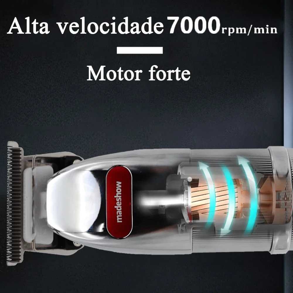Latest MADE SHOW M6 Professional Mens All Metal Hair Clipper 7200rpmXJ250317 C260312