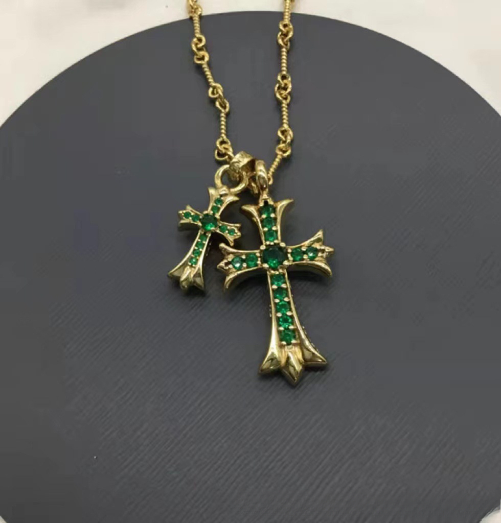 Jewellery Necklace Designer Luxury Stainless Steel Waterproof Chrome Plated Classic Cross Pendant for Wedding and Special Occasion Gift High Quality