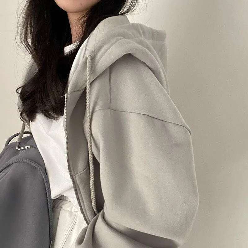 Designer Hoodie Fashion Zipper Hooded Sweatshirt Women's Autumn Long Sleeved Crop Top Casual Y2K Hooded Sweatshirt Street Wear Haruku Women'