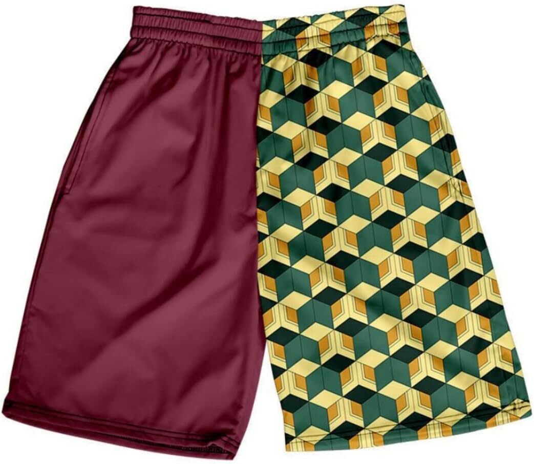 Anime Demon Shorts Tanjirou Pants Tomioka Giyuu Elastic Waist Sweatpants 3D Print Beach Shorts nice