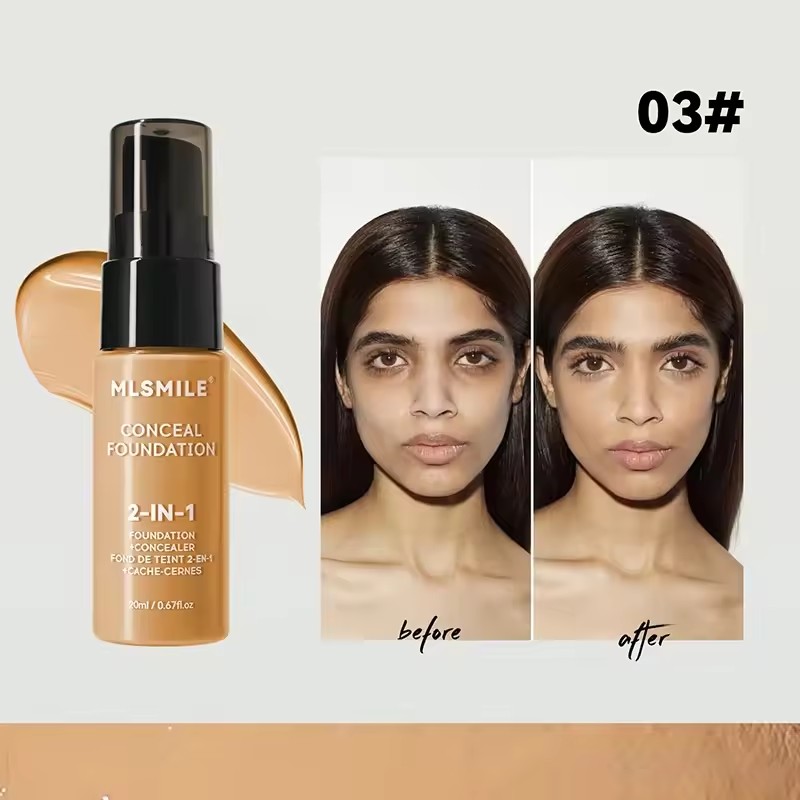 Waterproof Face Foundation Cream Oil-Control Matte BBCream Lasting Liquid Concealer Full Coverage Matte Base Face Makeup Women