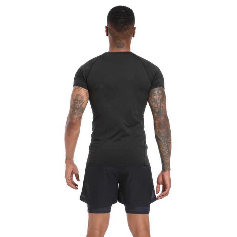 Mens compression shirt summer short sleeved T-shirt gym exercise running top underwear Baselayer sports shirt W250317