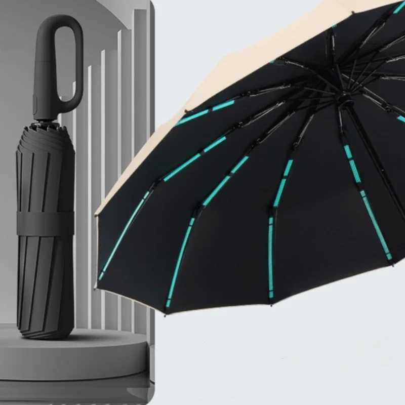 30 Bones Windproof Strong 105CM Reinforced Automatic Folding Umbrella for Men Large Buckle Handle Wind and Water ResistantC250317