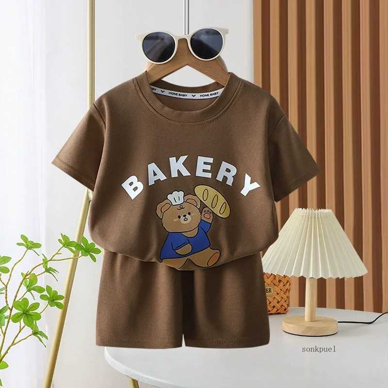 2Pcs Children Tshirt Shorts Sets Baby Summer Clothes Boy Girl Fashion Short Sleeve Pants Suit Leisure Outfits Kids Costume W250317