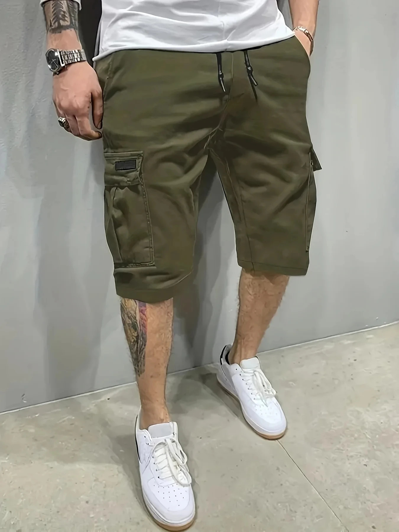 US Plus Size Cargo Shorts Mens Fashion Summer Ins Casual Big Size Pants Students Trend Port Wind Gym Pants Outwear Men 250317