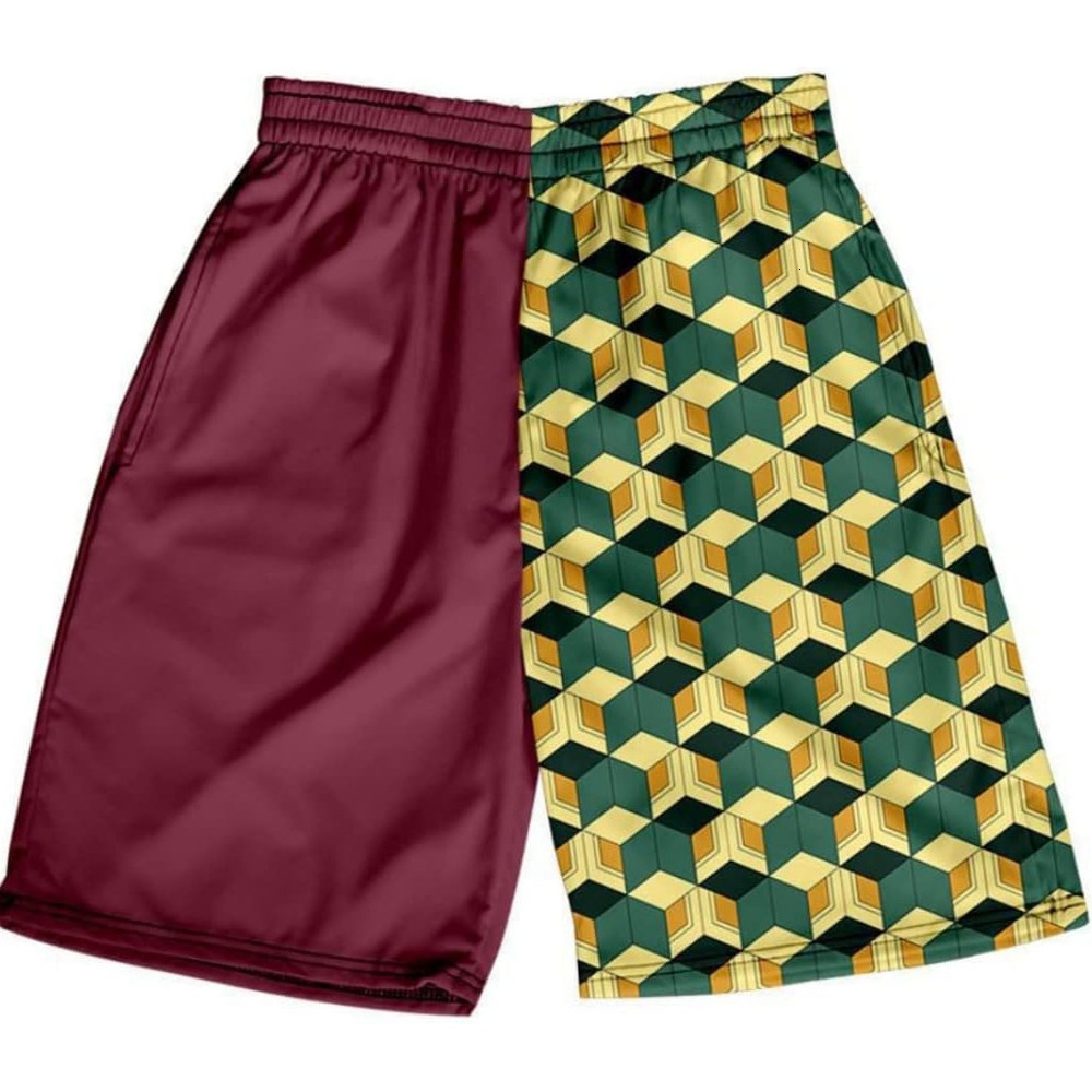 Anime Demon Shorts Tanjirou Pants Tomioka Giyuu Elastic Waist Sweatpants 3D Print Beach Shorts nice