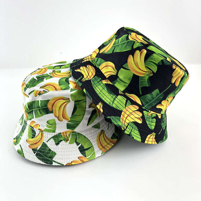 New Creative Printed Fruit Pattern Fisherman's for Women's Summer Outdoor Leisure Sunshade Double sided Can Wear Basin Hat