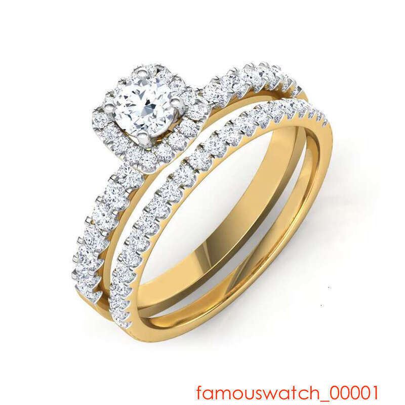 2 Ct Simple Circular Cut Engagement Women's Card Set, Silica Ring