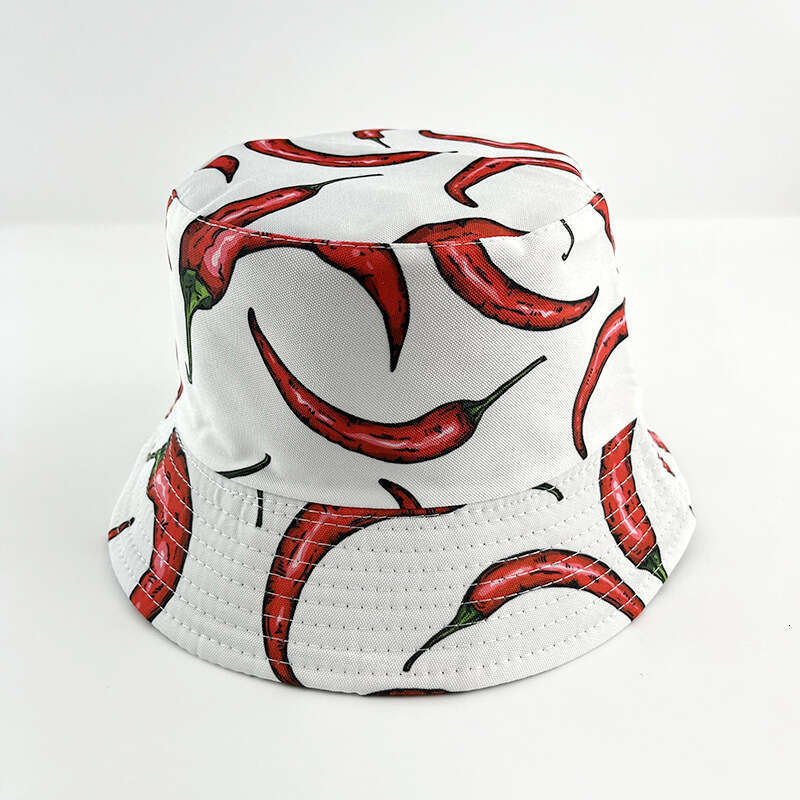 New Creative Printed Fruit Pattern Fisherman's for Women's Summer Outdoor Leisure Sunshade Double sided Can Wear Basin Hat